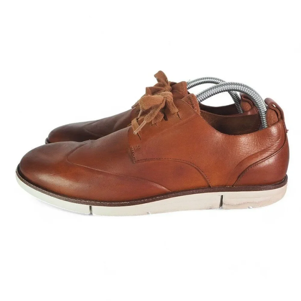 Clarks‎ Trigen Wing Tip Leather Casual Lace-up Oxfords Brown 21951 Men's 8M